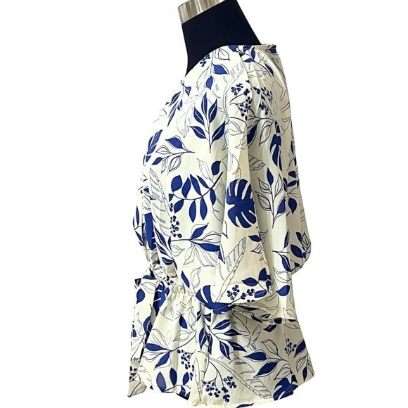 Sweet Rain| Women's Hawaiian Print Top| Dolman Sleeve Blouse Size M - Picture 3 of 10